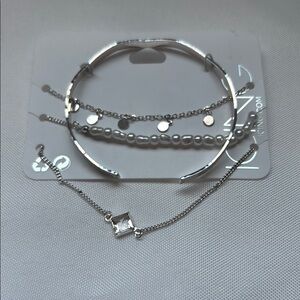 Icing Bracelet Set Silver - 4 Pack